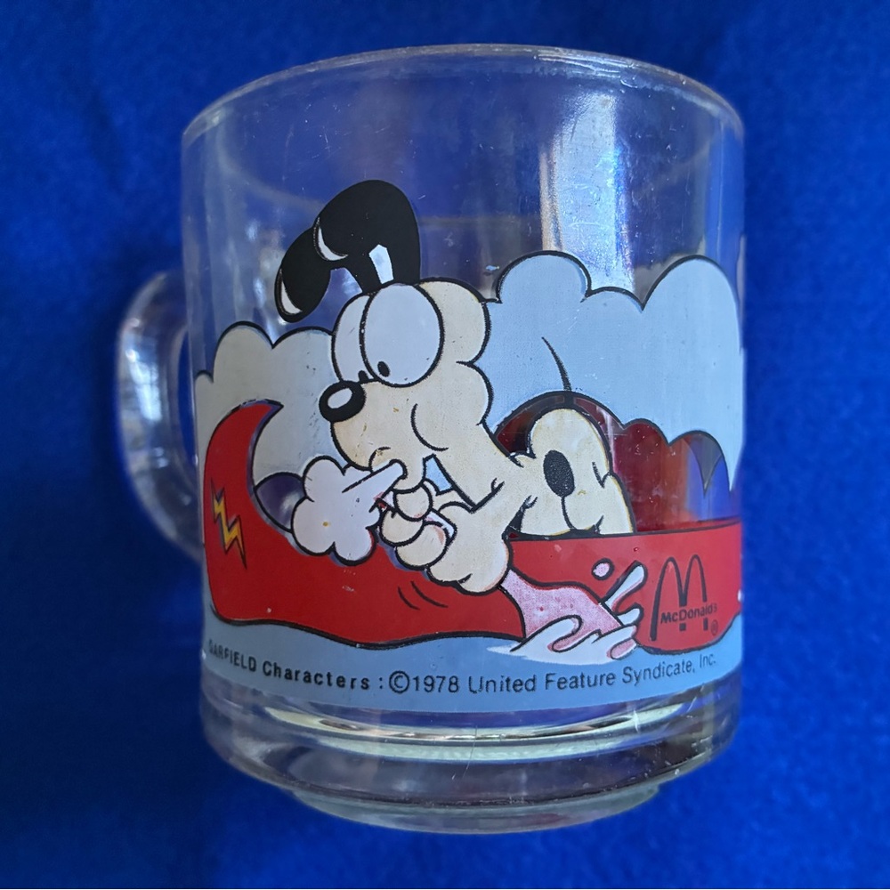 McDonald's Vintage 1978 Glass Mug with Garfield & Odie